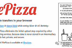 FilePizza是一款开源的浏览器端点对点文件传输工具