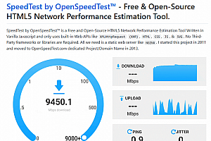 OpenSpeedTest™的SpeedTest是一个免费开源的HTML5网络性能评估工具