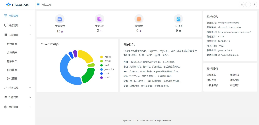 一款开源基于 Vue3 开源的功能强大、灵活、易扩展 CMS 内容管理系统!-2 一款开源基于 Vue3 开源的功能强大、灵活、易扩展 CMS 内容管理系统!