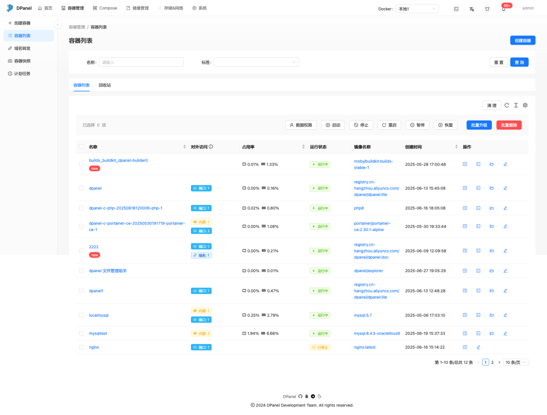 一款开源、更适合国人使用的 Docker 可视化面板系统,提供完善的 Docker 管理功能!-3 一款开源、更适合国人使用的 Docker 可视化面板系统,提供完善的 Docker 管理功能!
