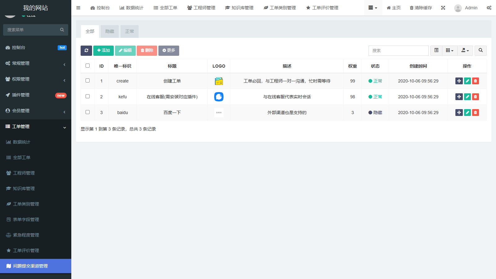 FastAdmin 工单系统源码 知识库 + 评价 + 短信邮件通知-5 FastAdmin 工单系统源码 知识库 + 评价 + 短信邮件通知