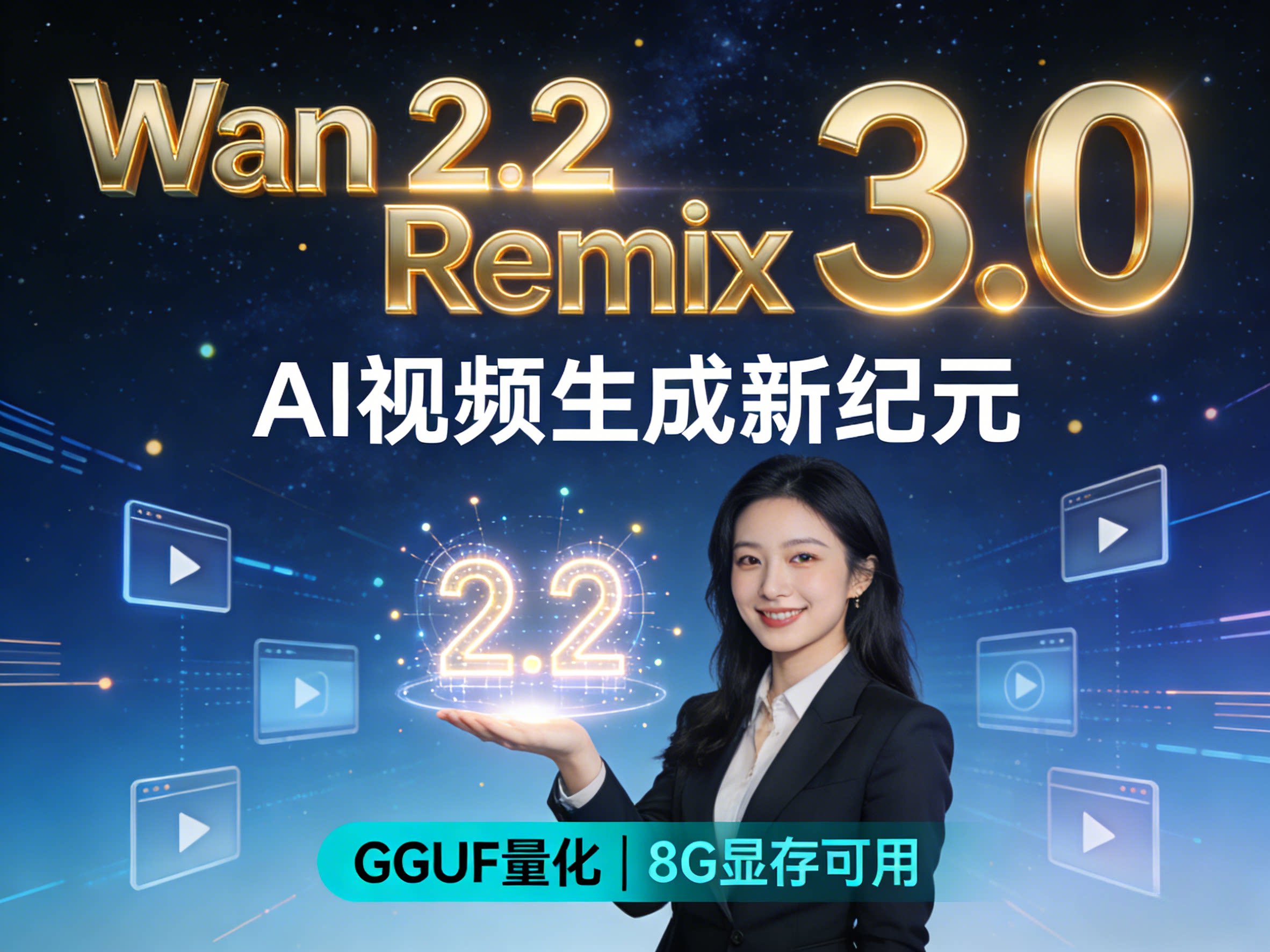 Wan 2.2视频生成软件整合包 文字或图像生视频 无限时长-1 Wan 2.2视频生成软件整合包 文字或图像生视频 无限时长