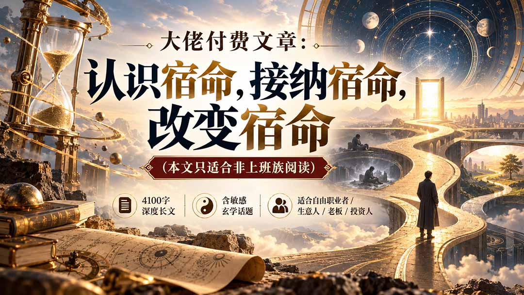 (20673期)【无水印】大佬付费文章:认识宿命,接纳宿命,改变宿命(本文只适合非上班族阅读)-1 (20673期)【无水印】大佬付费文章:认识宿命,接纳宿命,改变宿命(本文只适合非上班族阅读)