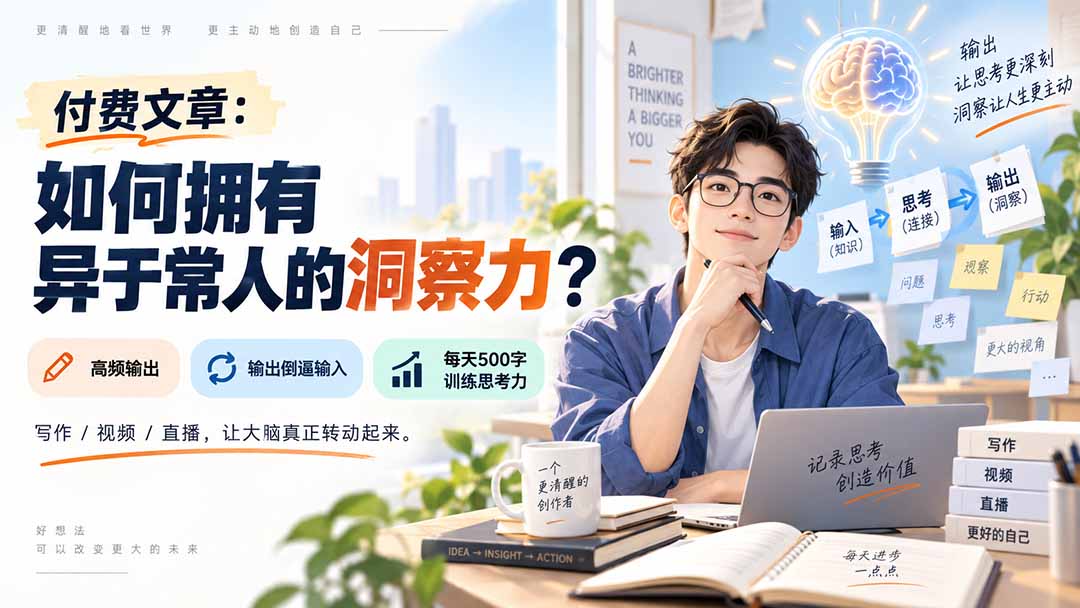 (20558期)付费文章:如何拥有异于常人的洞察力?-1 (20558期)付费文章:如何拥有异于常人的洞察力?