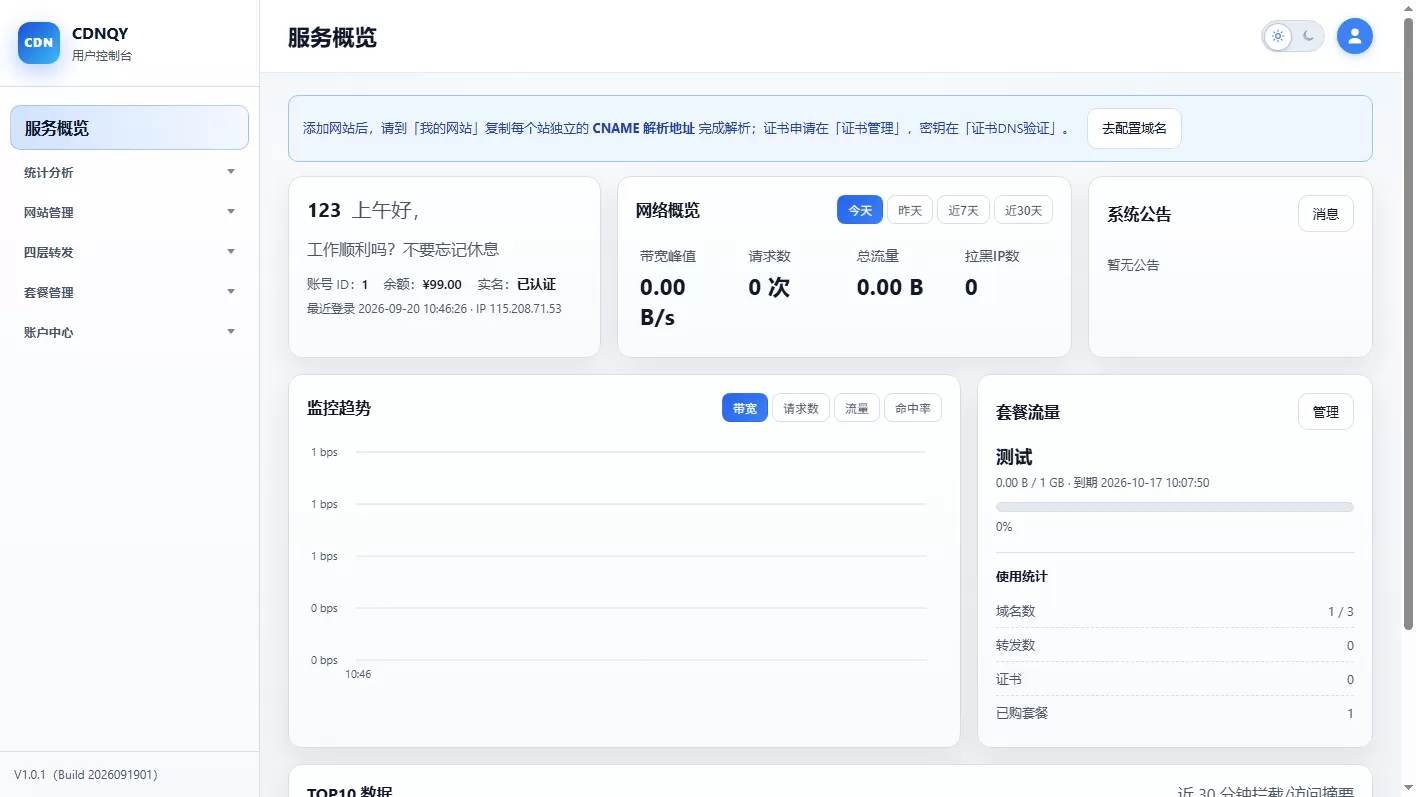全新CDNQY系统源码php版CDN系统源码-3 全新CDNQY系统源码php版CDN系统源码