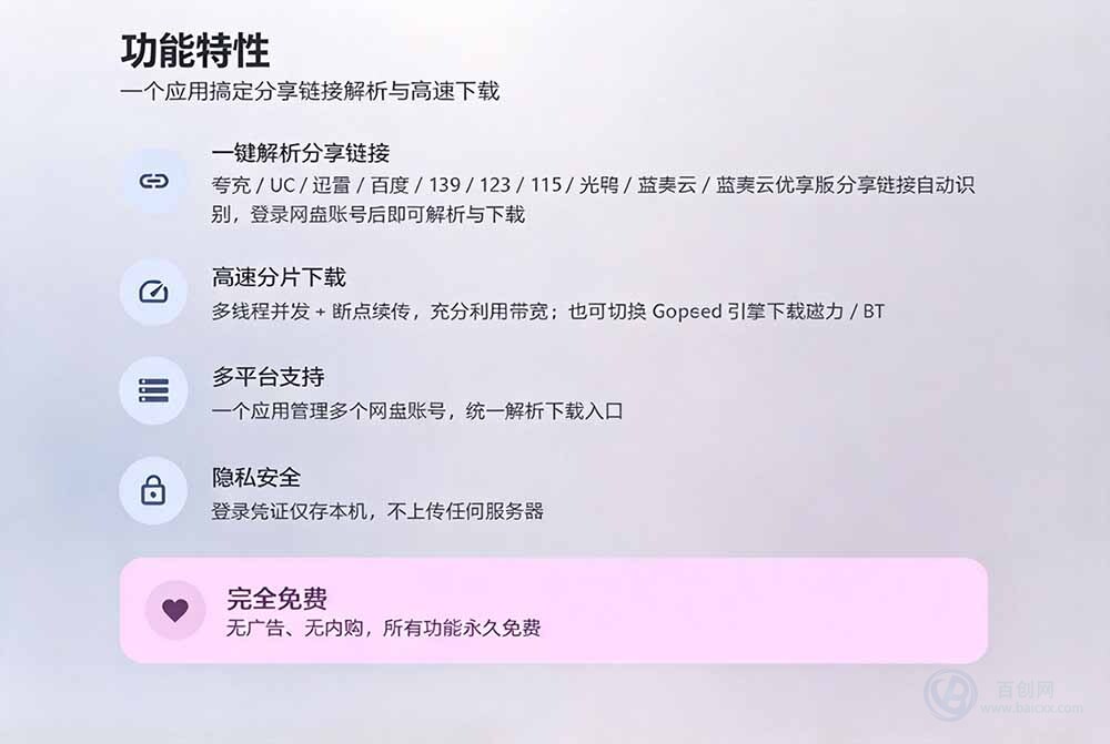(20968期)支持多久主流网盘平台并解析高速下载,Github上最新的开源工具!永久免费使用,YunX云析桌面版插图1百创网-源码交易平台_网站源码_商城源码_小程序源码 (20968期)支持多久主流网盘平台并解析高速下载,Github上最新的开源工具!永久免费使用,YunX云析桌面版
