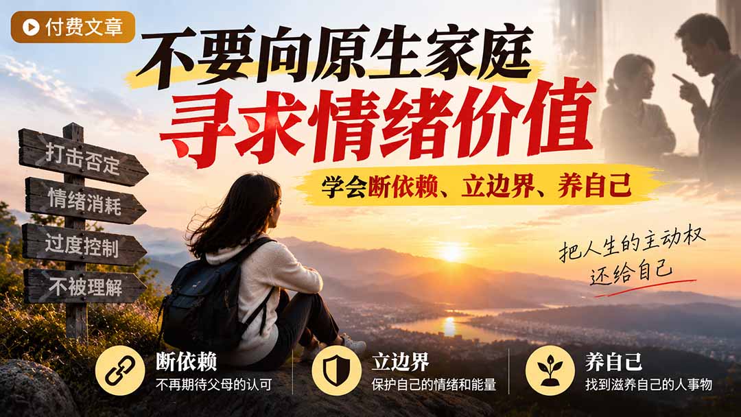 （21132期）付费文章：不要向原生家庭寻求情绪价值，学会断依赖、立边界、养自己缩略图百创网-源码交易平台_网站源码_商城源码_小程序源码