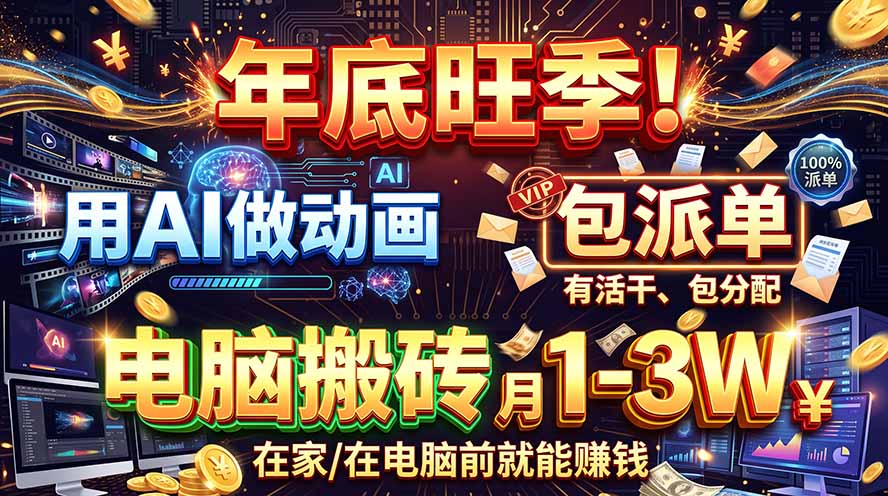 （20974期）AI代做动画，旺季捡钱！一单500-1000+，提供做单渠道，新手可做！缩略图百创网-源码交易平台_网站源码_商城源码_小程序源码