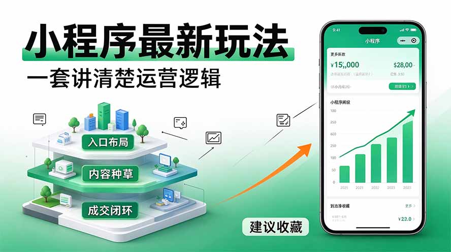 （20876期）微信小程序最新玩法 四种收益来源，单日收入400+缩略图百创网-源码交易平台_网站源码_商城源码_小程序源码