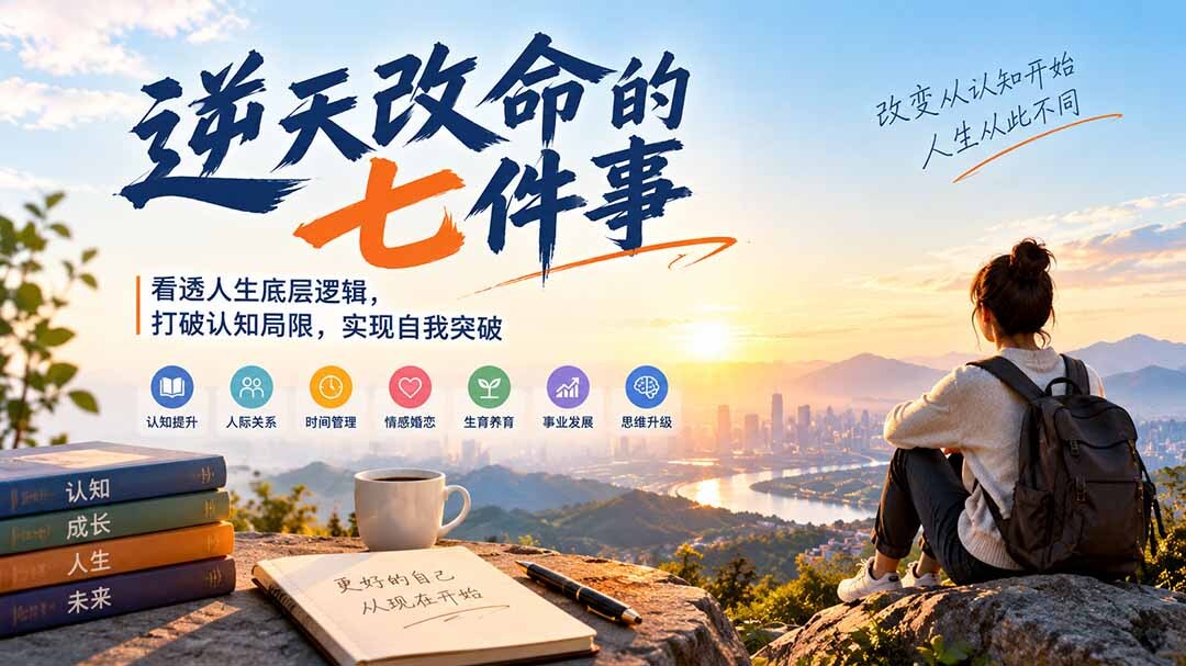 （21022期）付费文章：逆天改命的七件事，看透人生底层逻辑，打破认知局限，实现自我突破缩略图百创网-源码交易平台_网站源码_商城源码_小程序源码